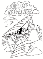 A coloring page of mickey mouse